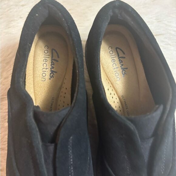 Clarks Black Flats with Chunky Platform Sole - Picture 3 of 8